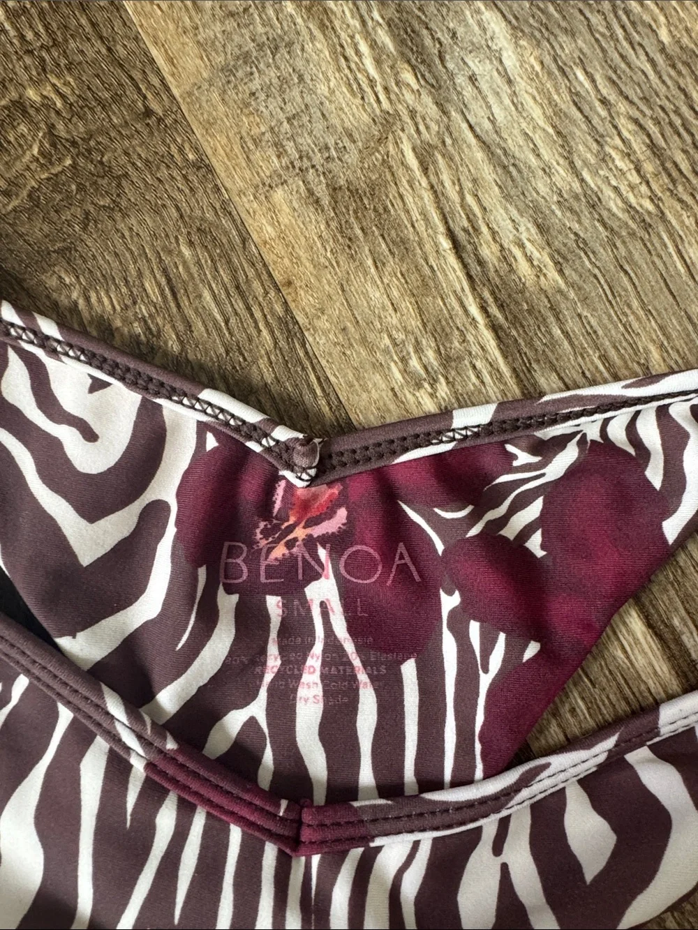 Benoa Swim Brown and White Zebra-Print Johnny bottoms